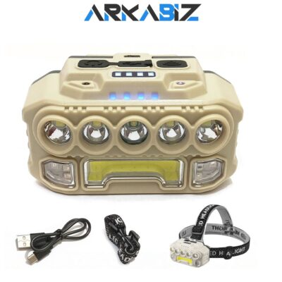 چراغ پیشانی COB+5 led مدل HX-817